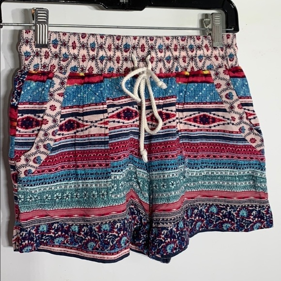Two Pairs Boho drawstring waist XS Summer shorts causal boho - Picture 10 of 15